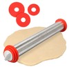 Adjustable XL Pastry Rolling Pin w/ 3 Spacer Rings -
