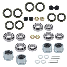 labwork 4 Set 5200-7000LBS Trailer Bearing Kit 25580 25520 Replacement for 1.25 to 1.75 Tandem Axles D42 Spindle (12 Pieces/Set)