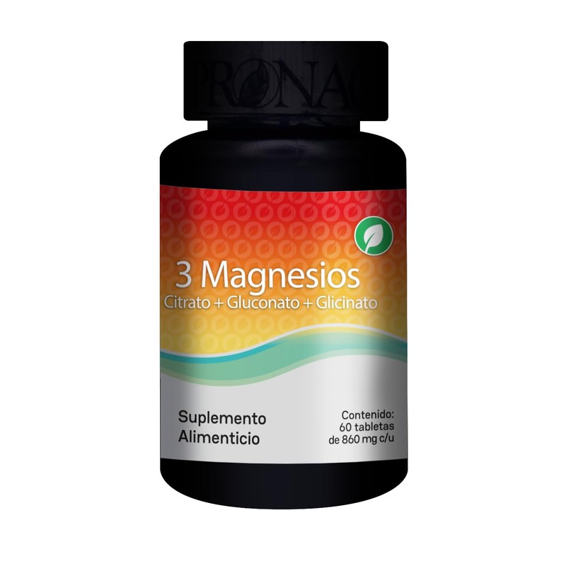 PRONACEN 3 Magnesios 60 tabletas | Citrato + Gluconato +