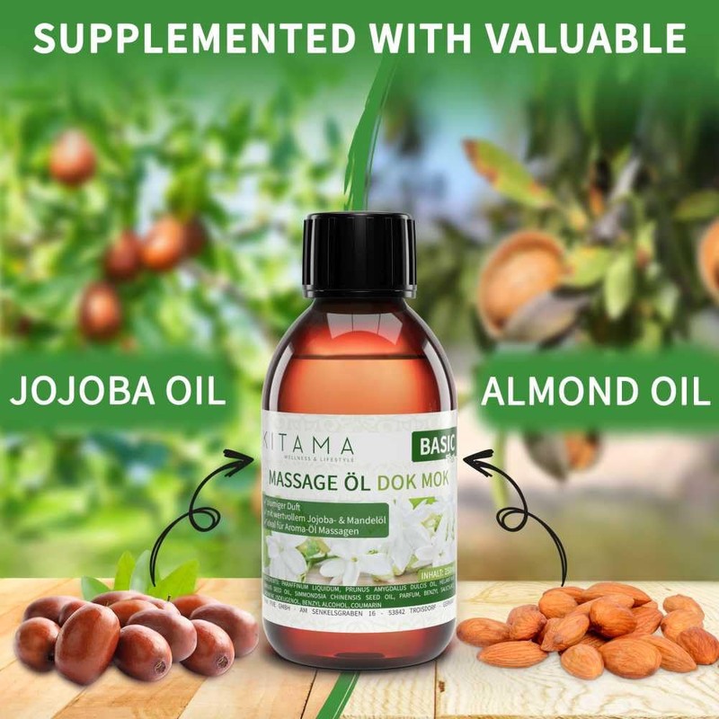 Kitama Massageöl Aroma Dok Mok Thai Wasser-Jasmin - Körper-Öl für