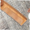 WOONEKY 1pc Portable Wooden Folding Beard Comb with Leather Case