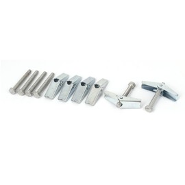 uxcell M6 Thread Spring Wing Toggle Hollow Plasterboard Wall Anchor Bolts 6 Pcs