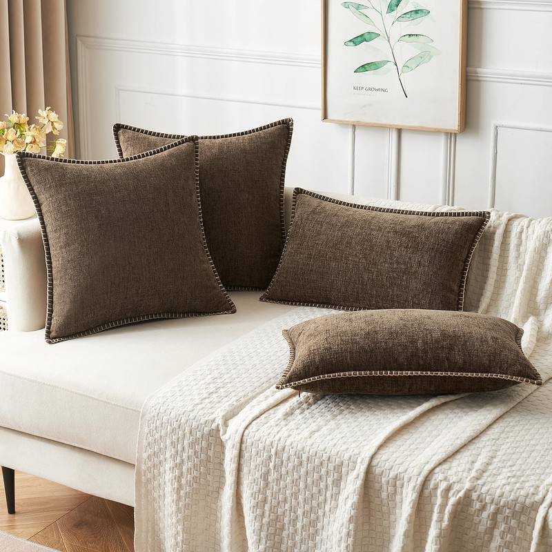 MIULEE Pack of 2 Couch Throw Pillow Covers 20x20 Inch
