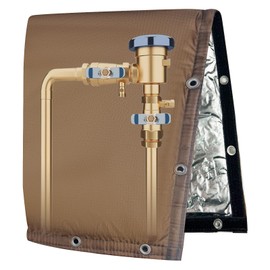 Backflow Preventer Insulated Cover (5˚F) Thick 6-Layer Fabric Pipe Insulation Cover (UV Coated) Winter Freeze Protection,for Water Well Pump Covers and Sprinkler Valve Covers (16" W X 20" H)