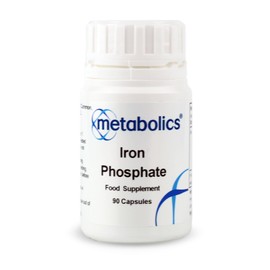 Metabolics Metabolics Iron Phosphate 90 Capsules C 15 mg Iron Supplement, Bioavailable Pyrophosphate C Supports Energy, Blood & Cognitive Health, Vegetarian, UK Made