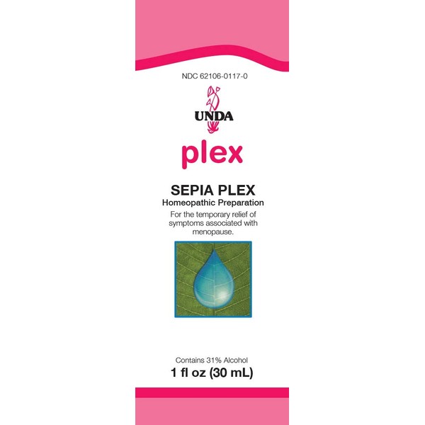 UNDA Sepia Plex | Homeopathic Remedy to Temporarily Relieve Menopause Symptoms | 1 fl. oz.