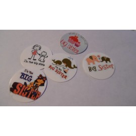 Unbranded Pre Cut One Inch Bottle Cap Image BIG SISTER   Free Shipping - photo, 50 images