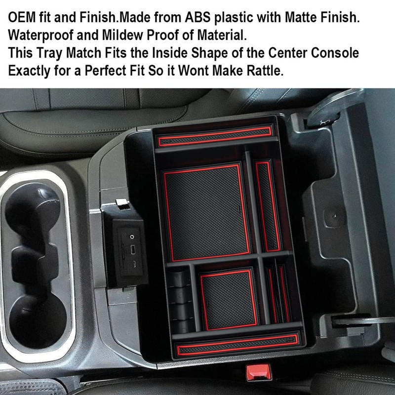 EDBETOS Center Console Organizer Compatible with Chevy Silverado 1500/GMC Sierra