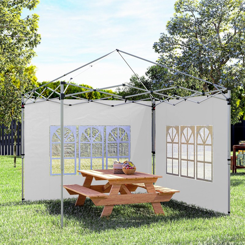 Outsunny Gazebo Side Panels with Window for 3x3(m) Pop Up