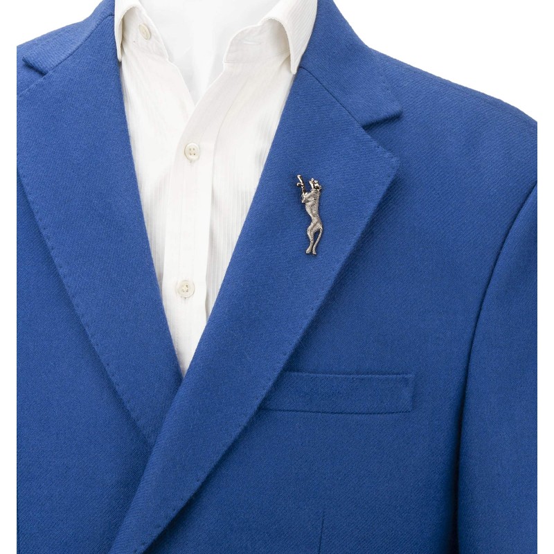 Knighthood Black Jaguar Lapel Pin/Shirt Stud for Men