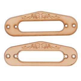 2PCS Pickup Mounting Ring Natural Maple Hard Decorative Single Coil Pickup Surround Plate for Guitar