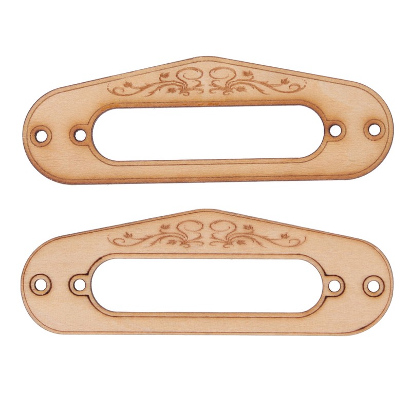 2PCS Pickup Mounting Ring Natural Maple Hard Decorative Single Coil