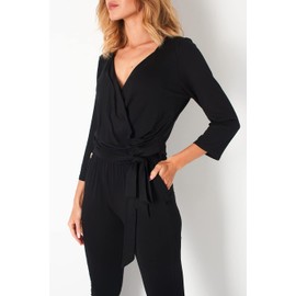 Lemoniade Elegant Long Jumpsuit (Made in EU) in Various Designs and Colours, Model 2 black