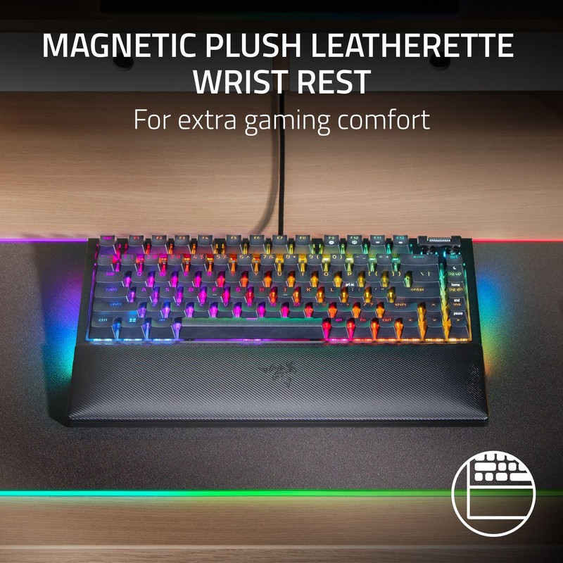 Razer BlackWidow V4 75% Mechanical Gaming Keyboard: Hot-Swappable Design -