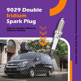 9029 Double Iridium Spark Plug Compatible with Nissan Altima Versa Sentra Rogue Cube NV200 Infiniti FX50 M56 QX60 QX70 Replaces DILKAR6A11 (4 pcs)