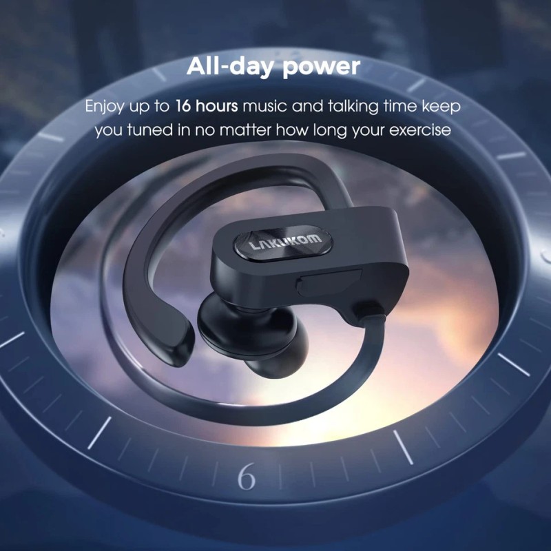Bluetooth Headphones Deep Bass Wireless Running Headphones W/16 Hrs Playtime
