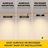 GETINLIGHT 2.75" Wide 3000K Dimmable LED Puck Lights Kit, Plug-in