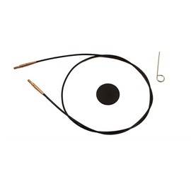 Knitter's Pride Interchangeable 49-inch (125cm) Black Gold Cord; makes 60" (150cm) Bamboo Knitting Needle 800211