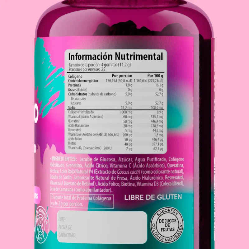 Belabear Gomitas Colágeno Unidades 990g Sabor Fresa