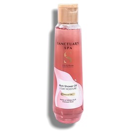 Sānctuary Spa | Lily & Rose Rich Shower Oil - 2 Day Moisture | Natural Oils with White Lily & Damask Rose | 150mL
