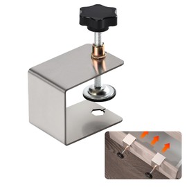 C Clamp, C Clamp and Tensioner, Universal Stainless Steel C Clamp Face Frame, Table Clamp, Cabinet Tool, Mounting Clip for Woodworking, DIY, Cabinet Aids, Silver, 1 Piece