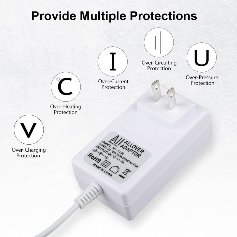 12V Power Cord for Spectra Breast Pump S1 S2 Plus
