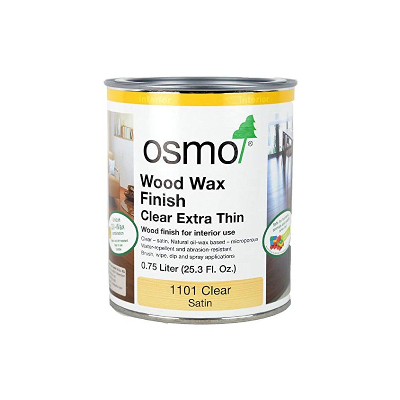 Osmo Wood Wax Finish Extra Thin, 1101 Clear - .750