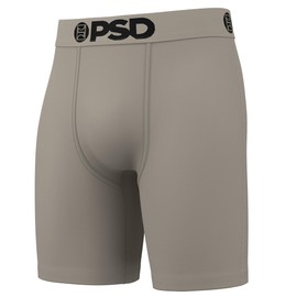 PSD Men's Boxer Briefs - Essentials Cotton 6 Pack, 7 Inch Inseam, Moisture-Wicking Boxer Briefs for Men Pack, Size Small