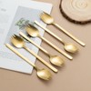 Zerophile 7.4-Inch Long Handle Salad Servers, 6-Pack Gold Sporks &