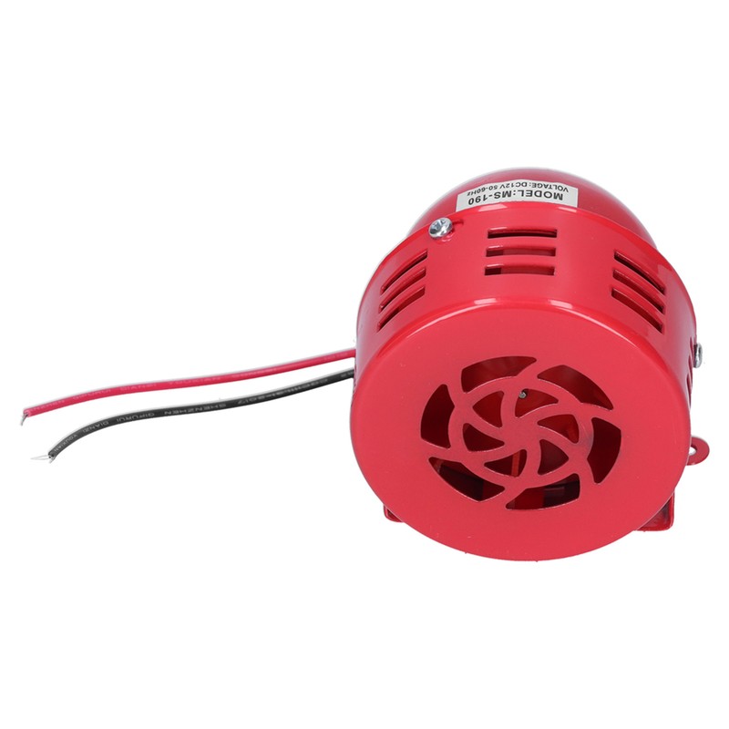 BERM Electric Motor Siren Alarm Mini Red Stainless Steel Shell