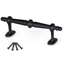 MOLIGOU Barn Door Pull Handle, 9" Heavy Solid Cast Iron Gate Handle, Rustic Door Handle for Fence, Shed, Garage
