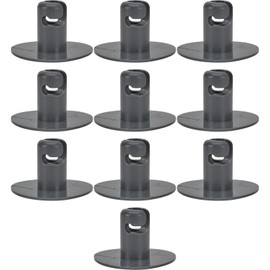 Plastic Large Head Quarter Turn Fasteners-.500 Inch Grip-White-Pack/10