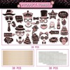 38 Pcs Birthday Photo Booth Props Kit-Pink