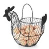Flexzion Chicken Egg Basket, Egg Storage Holder with Handle for