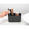 Brabantia ReNew Bathroom Caddy (Dark Grey) - Compartments for Toothbrushes,