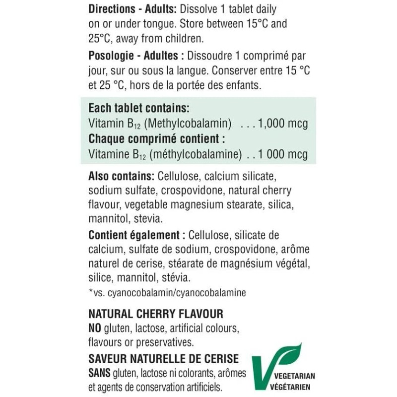 Jamieson Vitamin B12 Methylcobalami