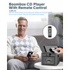Boombox Cassette CD Player Bluetooth5.1 with 5000mAh Battery,5W Dual Stereo