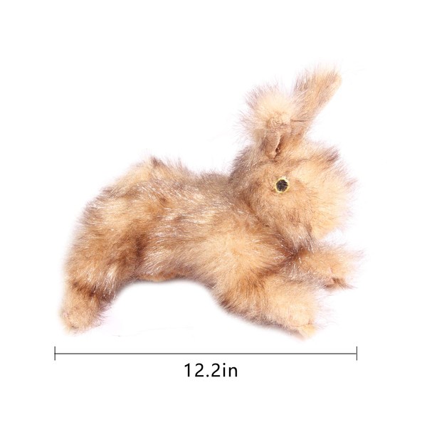 All for Paws Brown Rabbit Pet Plush Toys, Dog Squeaker