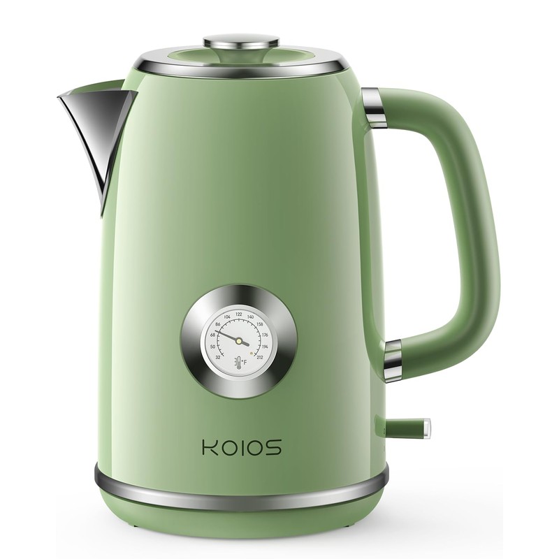 Electric Kettle 1.8L with Temperature Gauge, 1500W Fast Boiling Electric