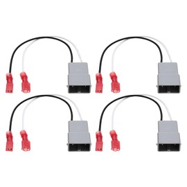 The Lord of the Tools 4-Piece 12V Speaker Adapter Plug 2-Pin Wiring Harness Compatible with Honda Compatible with Accord Compatible with Civic CR-V CR-X CR-Z FR-V H-RV