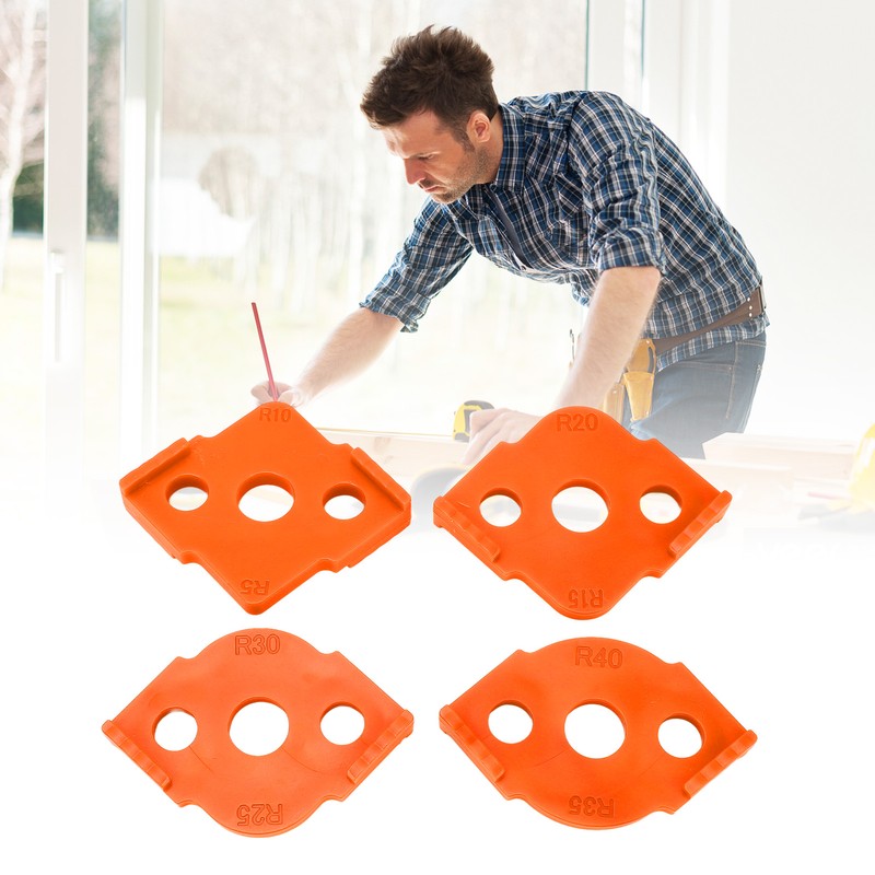 4PCS R Corner Templates Round Angle Radius Jig Routing Template