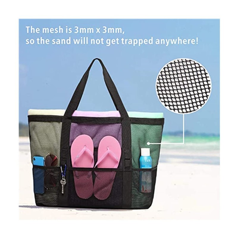PUBAMALL Bolsa de playa de malla Grande, Bolsa de Playa