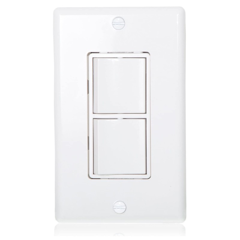 Maxxima AC Combination Switch - Double On/Off Paddle Rocker Light