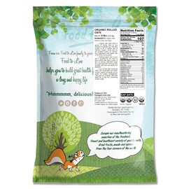 Organic Rolled Oats, 5 Pounds - Old-Fashioned, 100% Whole Grain, Non-GMO, Kosher, Bulk, Product of the USA