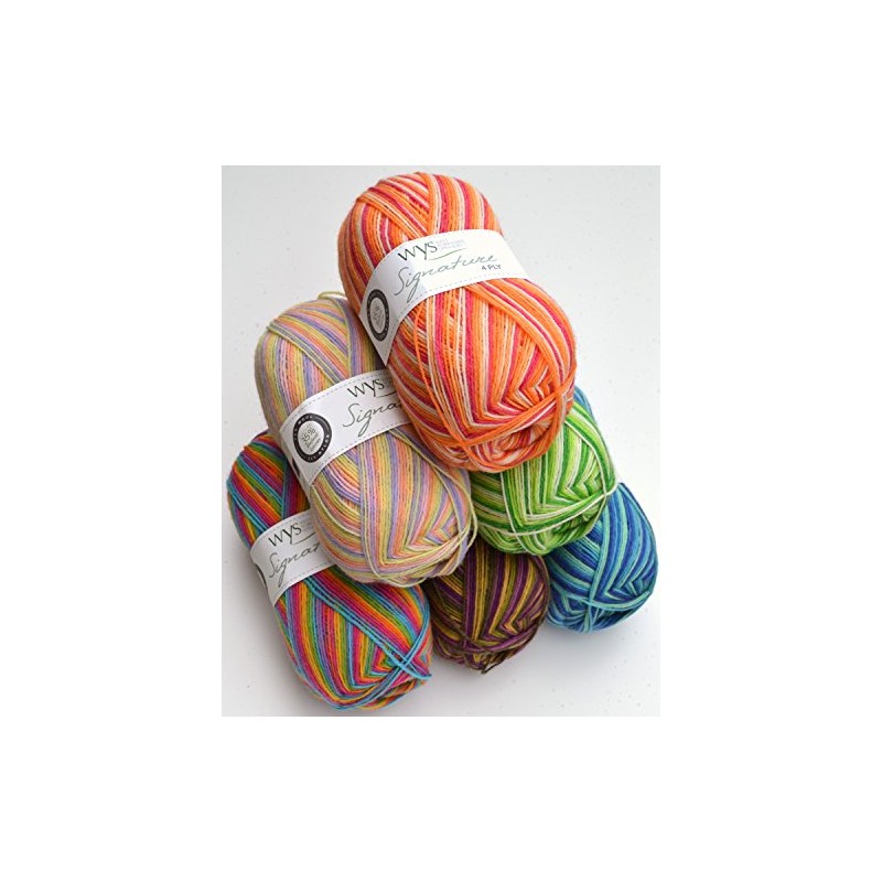 'WYS Sock Wool BLUEF Aced Leicester Wool "Signature 4ply Cocktail