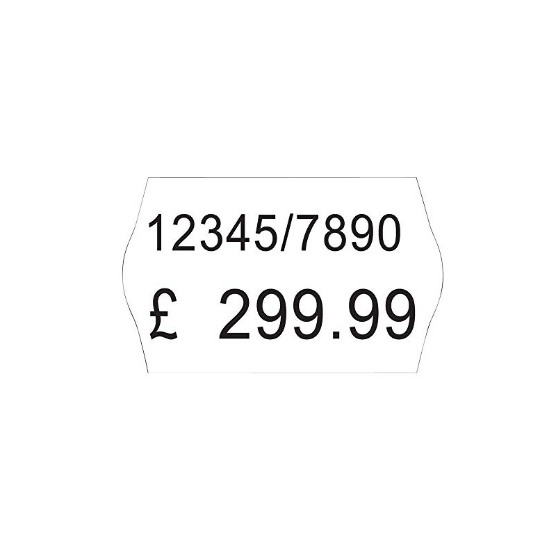 Avery Labels for Labelling Gun 2-Line Permanent White 16x26mm 1200