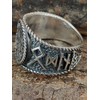 Kiss of Leather Viking Compass Vegvisir Ring 925 Sterling Silver