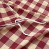 PinkMemory Red Gingham Duvet Cover Set Queen 100% Washed Cotton