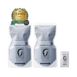 RISHIRIA Furel Color Shampoo (Natural Black) Refill Pouch, 8.5 fl oz (240 ml), Set of 2 (Trial Color Care Conditioner x 1)
