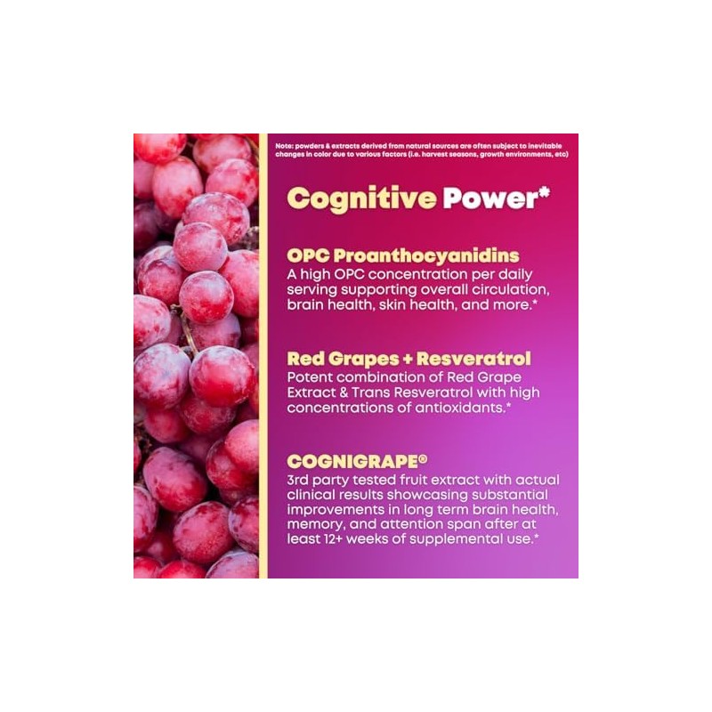Complemento Complejo Resveratrol 1500mg con Extracto de Uva Roja Cognigrape